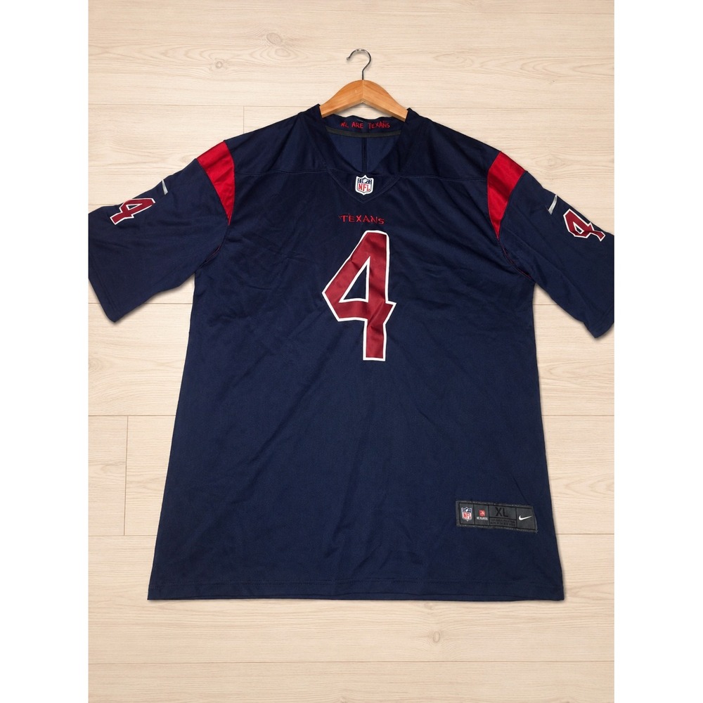 Houston Texans Deshaun Watson #4 NFL Jersey Men's XL Stitched Navy